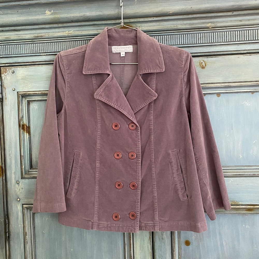 Theodore Beverly Hills velour jacket sz S